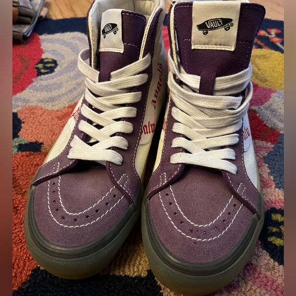Vans x Palm Angels Purple/Chipmunk SK8-Hi Reissue Sneakers - Picture 4 of 11